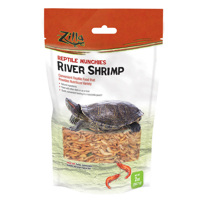 Zilla Reptile Munchies River Shrimp 2 ounces 5.875" x 2.75" x 9.5"