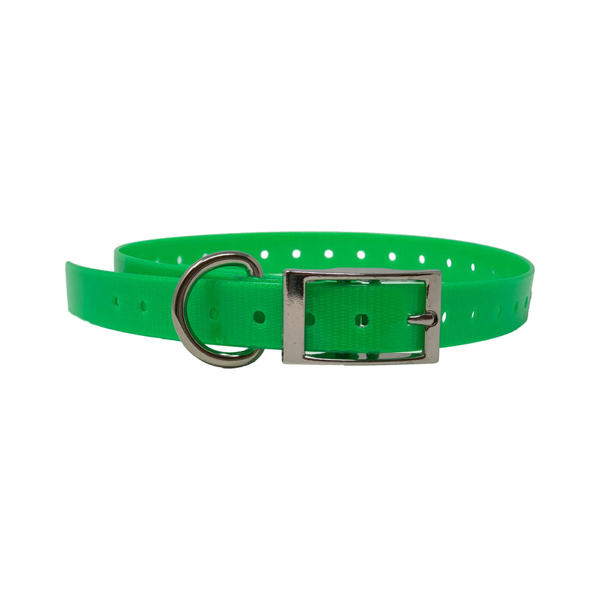 The Buzzard’s Roost Replacement Collar Strap 3/4″ Neon Green 3/4″ x 24″