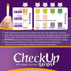 Coastline Global CheckUp Dog and Cat Urine Testing Strips for Detection of UTI 50 count 4″ x 1.5″ x 1.5″
