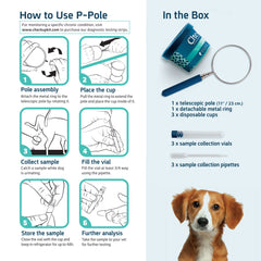 Coastline Global P-Pole Dog Urine Sample Collection Kit 3″ x 7″ x 8.5″