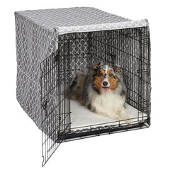 Midwest QuietTime Defender Covella Dog Crate Cover Gray 42″ x 28″ x 30″
