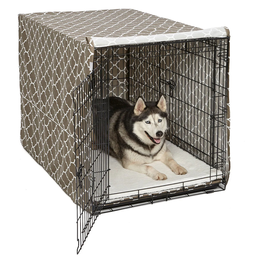 Midwest QuietTime Defender Covella Dog Crate Cover Brown 36″ x 23″ x 25″