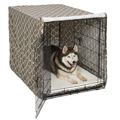 Midwest QuietTime Defender Covella Dog Crate Cover Brown 36″ x 23″ x 25″