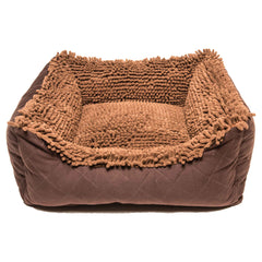 DGS Pet Products Dirty Dog Lounger Bed Large Brown 31" x 27" x 9"