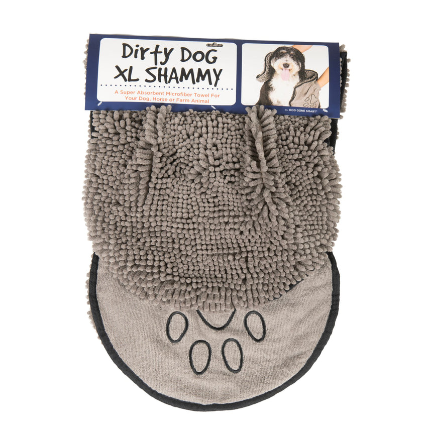 DGS Pet Products Dirty Dog Shammy Towel Extra Large Grey 16″ x 38″ x 0.5″