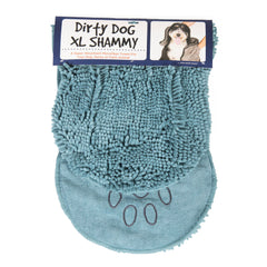 DGS Pet Products Dirty Dog Shammy Towel Extra Large Bermuda Blue16″ x 38″ x 0.5″