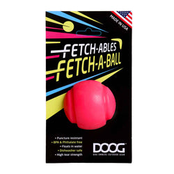 DOOG Fetch-ables Fetch-A-Ball Dog Toy Pink 2.75" x 2.75" x 2.75"