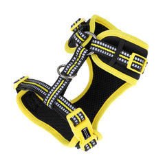 DOOG Neoflex Dog Harness Bolt Neon Medium Black/Yellow