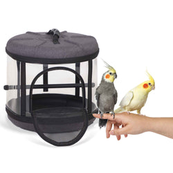 K&H Pet Products Mod Bird Carrier Travel Cage Gray 17" x 17" x 15.5"