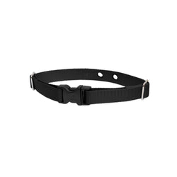 2 Hole Adjustable Nylon Replacement Collar Strap 3/4 inch Medium Black