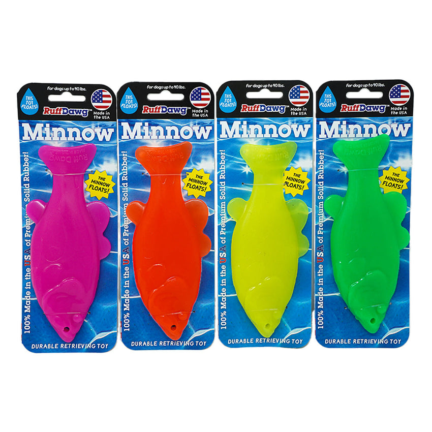 Ruff Dawg Minnow Dog Toy Assorted 6″ x 2″ x 1″
