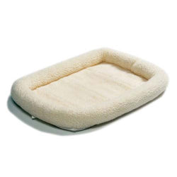 Quiet Time Fleece Dog Crate Bed White 22″ x 13″