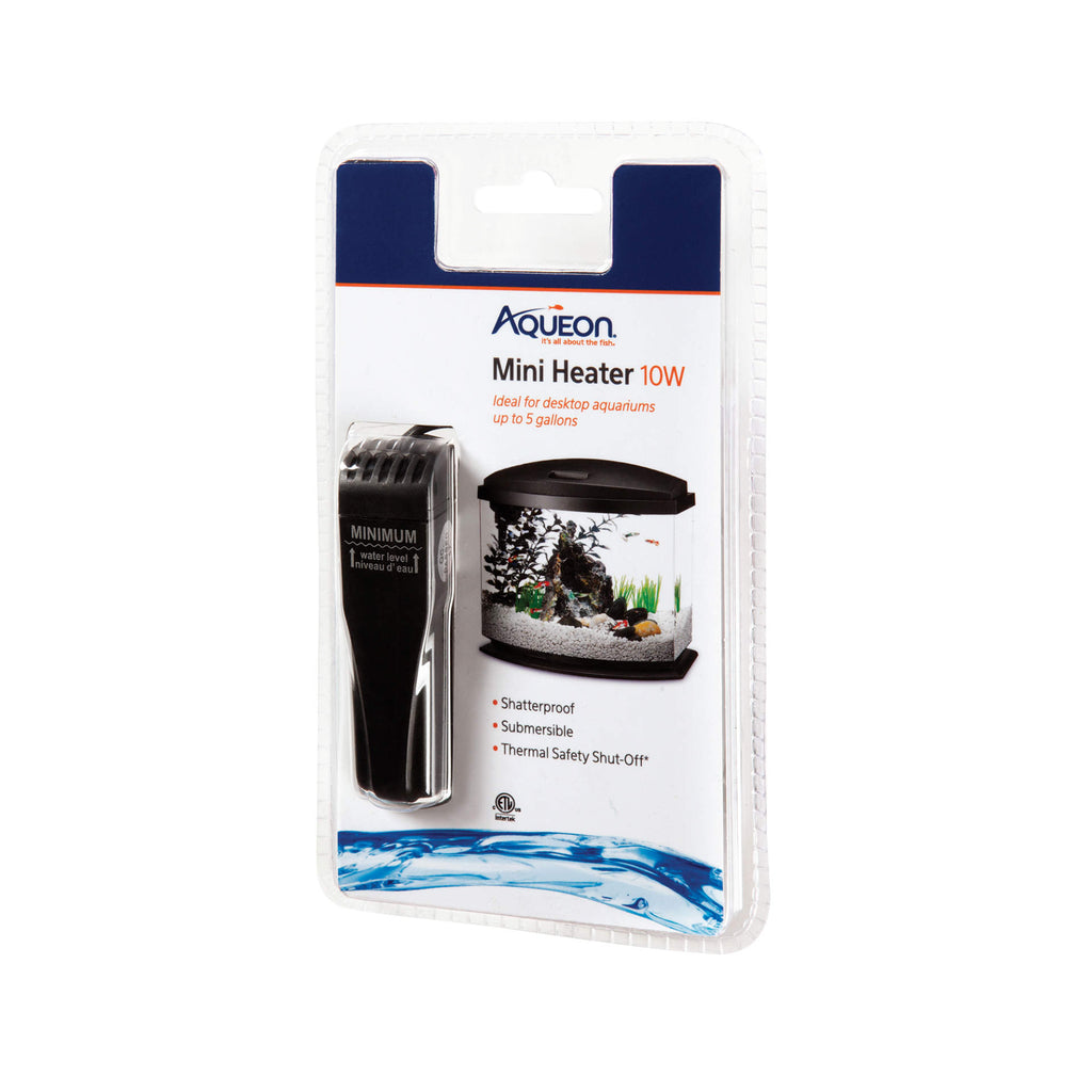 Aqueon Mini Fish Tank Heater 10 watts Black 3.58" x 2.25" x 6.85"