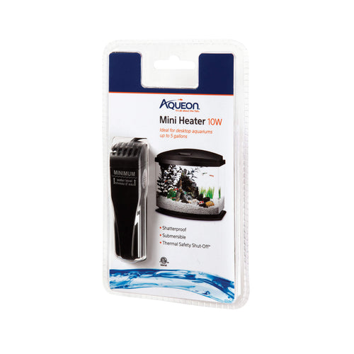 Aqueon Mini Fish Tank Heater 10 watts Black 3.58" x 2.25" x 6.85"