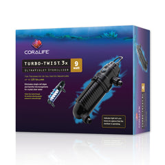 Coralife Turbo Twist UV Sterilizer 3x Black 13.5" x 7.825" x 3.75"