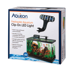 Aqueon Fish Tank Clip-On LED Lights 2 Way Control Black 8" x 7" x 4.75"