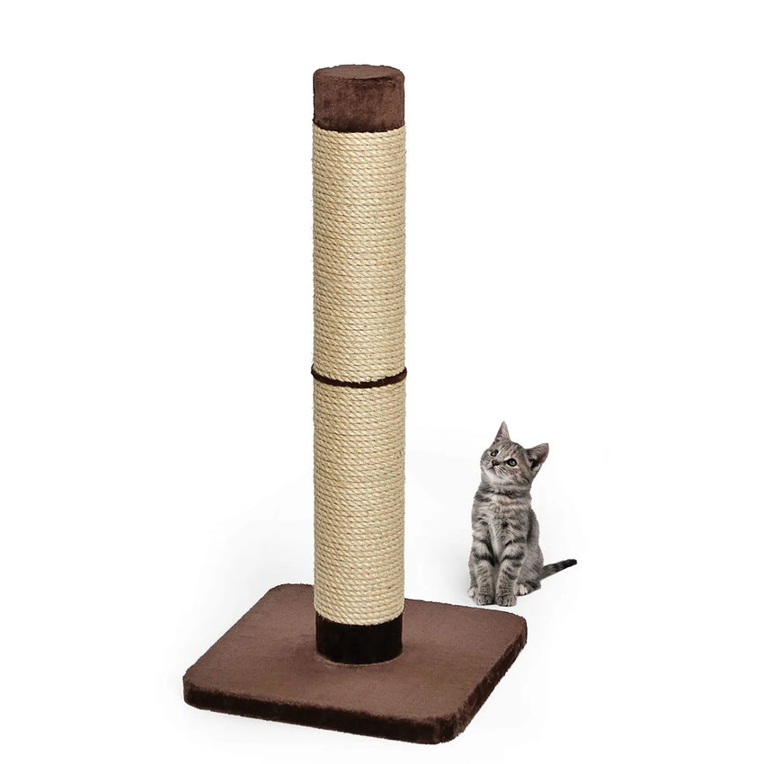 Feline Nuvo Grand Cat Scratching Post Tan 19″ x 19″ x 41″