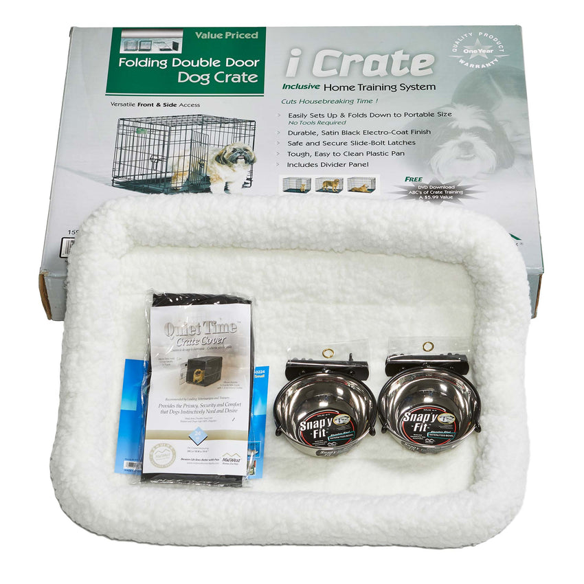 iCrate Dog Crate Kit Small 24″ x 18″ x 19″