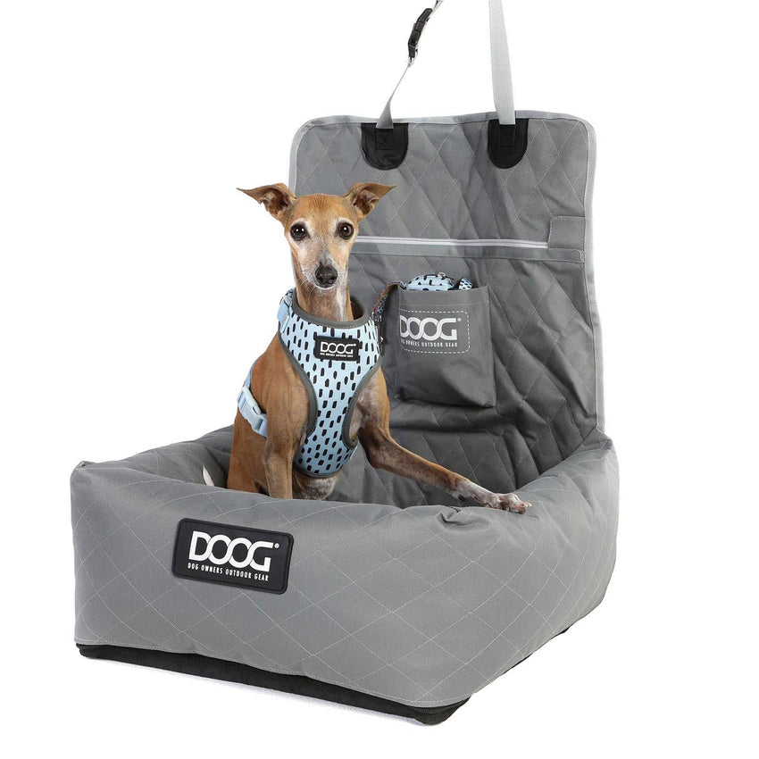 DOOG Pet Car Seat Grey 19.5″ x 19.6″ x 14″ 