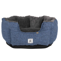 DGS Pet Products Chill Kuzzi FIR Round Bed Small Blue 23″ x 23″ x 12″