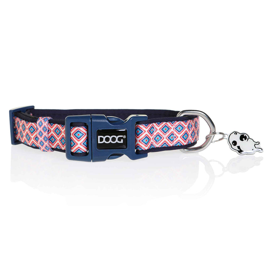 DOOG Neoprene Dog Collar Gromit Extra Small Blue/Pink