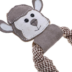 DOOG Country Tails Sheep Rope Ring Toy Grey 24" x 1.18" x 5.51"