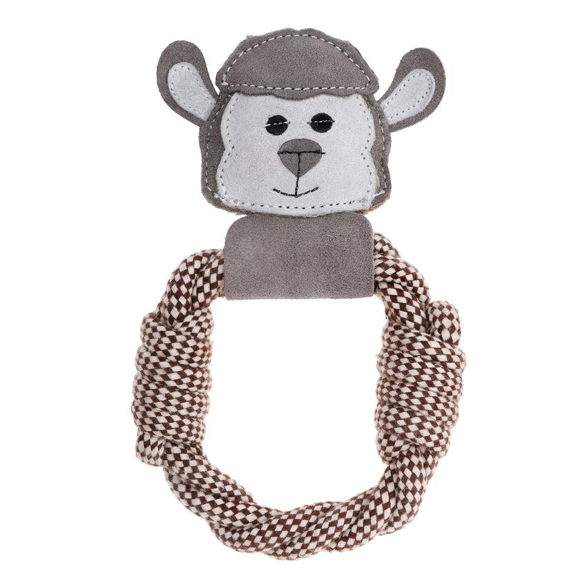 DOOG Country Tails Sheep Rope Ring Toy Grey 24" x 1.18" x 5.51"