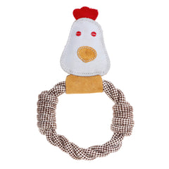 DOOG Country Tails Chicken Rope Ring Toy White 24" x 1.18" x 5.51"