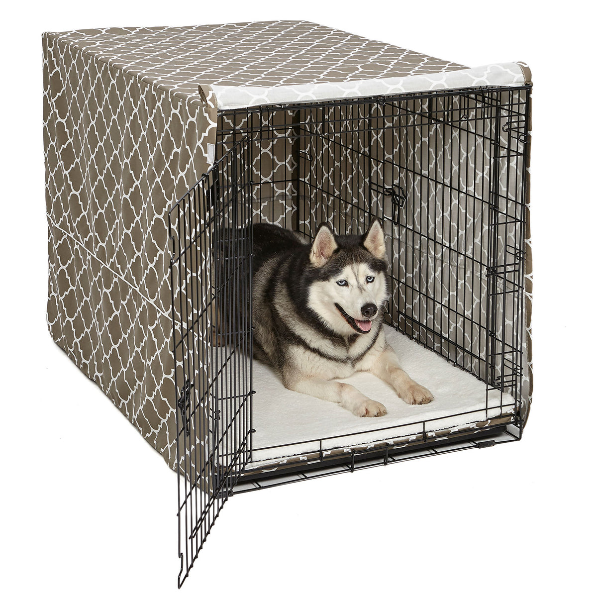 Midwest QuietTime Defender Covella Dog Crate Cover Brown 24″ x 18″ x 19″