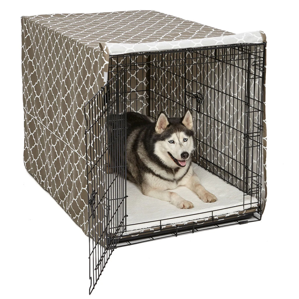 Midwest QuietTime Defender Covella Dog Crate Cover Brown 36″ x 23″ x 25″
