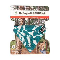 DGS Pet Products Unbugz-It Bandana Small Abstract Teal 5.5″ x 4″ x 0.1″