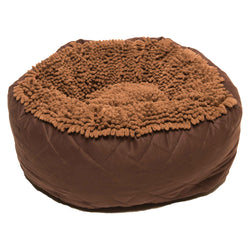 DGS Pet Products Dirty Dog Round Bed Large Brown 25" x 25" x 8"