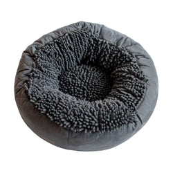 DGS Pet Products Dirty Dog Round Bed Large Cool Grey 25" x 25" x 8"