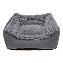 DGS Pet Products Dirty Dog Lounger Bed Small Cool Grey 22" x 20" x 8"
