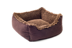 DGS Pet Products Dirty Dog Lounger Bed Medium Brown 26″ x 24″ x 8″ 