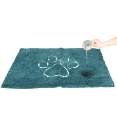 DGS Pet Products Dirty Dog Door Mat Medium Petrol/Turquoise 31" x 20" x 2"