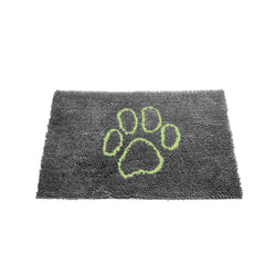 DGS Pet Products Dirty Dog Door Mat Small Cool Grey/Lime Green 23" x 16" x 2"