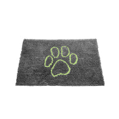 DGS Pet Products Dirty Dog Door Mat Large Cool Grey/Lime Green 35" x 26" x 2"