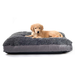 DGS Pet Products Dirty Dog Rectangle Bed Extra Large Cool Grey 36″ x 48″ x 4″ 