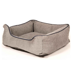 DGS Pet Products Repelz-It Upholstery Chenille Lounger Pet Bed Extra Large Grey/Blue 35" x 29" x 9.8"