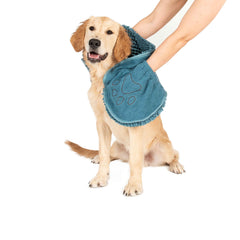 DGS Pet Products Dirty Dog Shammy Towel Pacific Blue 13″ x 31″ x 0.5″