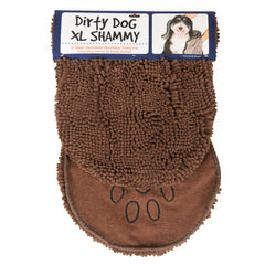 DGS Pet Products Dirty Dog Shammy Towel Extra Large Brown 16" x 38" x 0.5"