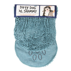 DGS Pet Products Dirty Dog Shammy Towel Extra Large Pacific Blue 16" x 38" x 0.5"