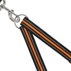 DOOG Dual Walker Leash Beethoven Black/Grey/Orange