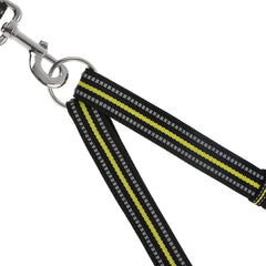 DOOG Dual Walker Leash Bolt Black/Yellow