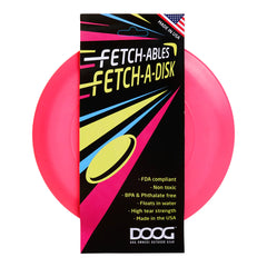 Fetch-ables Fetch-A-Disc Dog Toy Pink 8.25″ x 8.25″ x 0.25″