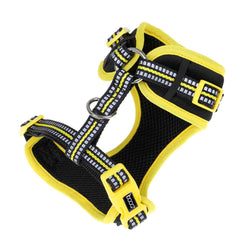 DOOG Neoflex Dog Harness Bolt Neon Extra Small Black/Yellow