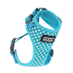 DOOG Neoflex Dog Harness Snoopy Large Light Blue/White Polka Dot