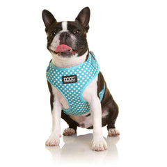 DOOG Neoflex Dog Harness Snoopy Medium Light Blue/White Polka Dot