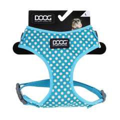 DOOG Neoflex Dog Harness Snoopy Medium Light Blue/White Polka Dot